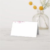 Pink Snowflake Tent Menu Card  プレイスカード (裏面)