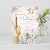 Pink Snowflakes Brunch and Bubbly Champagne 招待状 (スタンド正面)