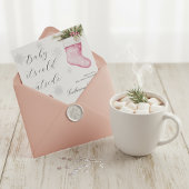 Pink Snowman “Baby It’s Cold Outside” Baby Shower 招待状