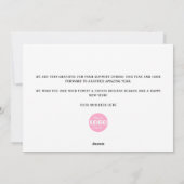 Pink Snowman Marshmallows Happy Holidays Business シーズンカード (裏面)