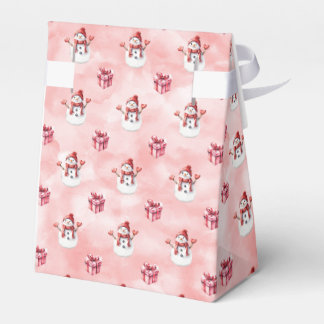 Pink Snowman Winter フェイバーボックス