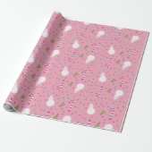 Pink Snowman Wrapping Paper  ラッピングペーパー (アンロールド)