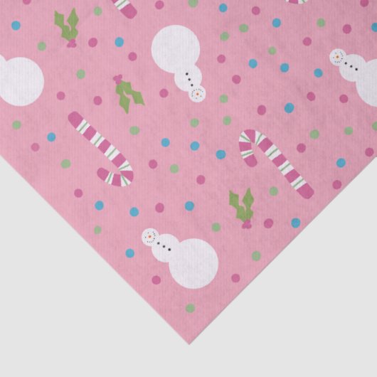 Pink Snowman Wrapping Paper  薄葉紙 (詳細)