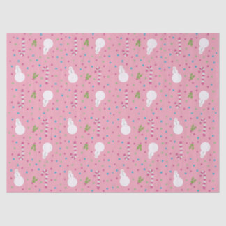 Pink Snowman Wrapping Paper  薄葉紙
