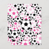 Pink Soccer Ball Pattern Scrapbook Craft Paper (正面/裏面)