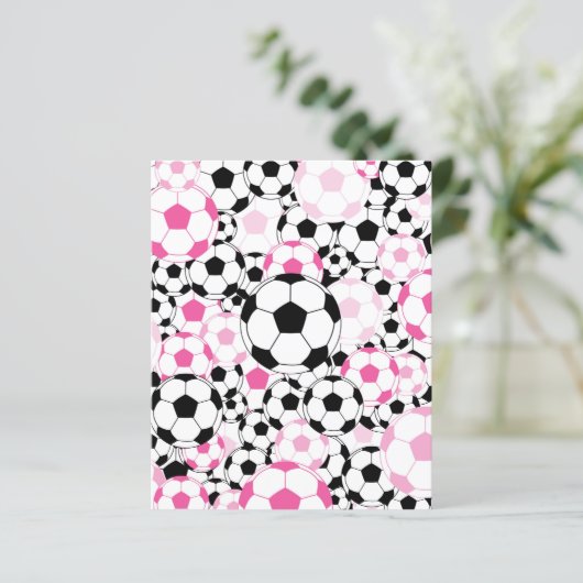 Pink Soccer Ball Pattern Scrapbook Craft Paper (スタンド正面)