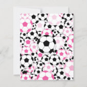 Pink Soccer Ball Pattern Scrapbook Craft Paper (正面)