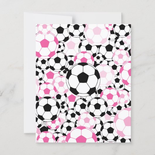 Pink Soccer Ball Pattern Scrapbook Craft Paper (正面)