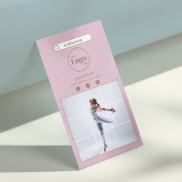 Pink Social モダン Media Instagramエレガント写真 名刺