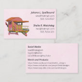 Pink Social calling card-Pink Lifeguard Tower 名刺 (正面/裏面)