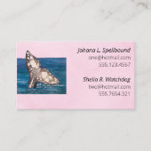 Pink Social calling card-whale 名刺 (正面)