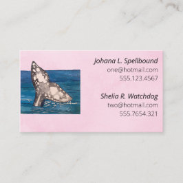 Pink Social calling card-whale 名刺