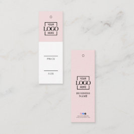 Pink Social Media Business Logo Clothing Price Tag スキニー名刺