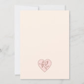 Pink soft vintage classic romantic bridal shower 招待状 (裏面)