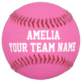 Pink Softball Girls For Kids Team Player Daughter  ソフトボール (裏面)