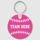 Pink Softball Keychain Girls Team Athletes Player キーホルダー (裏面)