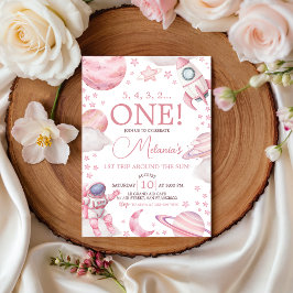 Pink Space 1st Trip Around the Sun Invite 招待状