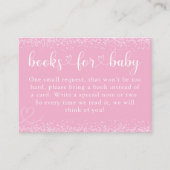 Pink Sparkle Books for Baby Heart Script エンクロージャーカード (正面)