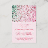 Pink Sparkle Minimal Branding Cake Care  名刺 (裏面)