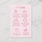 Pink Sparkle Minimal Branding Cake Care  名刺 (正面)