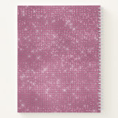 Pink Sparkle Your Photo パーソナライズされた引用文 ノートブック (裏面)