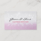 Pink Sparkles Cleaner Cleaning Lady Service 名刺 (裏面)