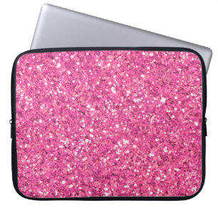 Pink  sparkling glitter pattern         ラップトップスリーブ