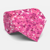Pink sparkling glitter pattern neck tie ネクタイ (ロール)