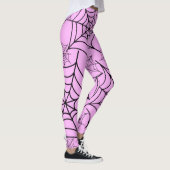 Pink Spider Web Halloween Leggings レギンス (右)