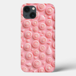 Pink Spiral Pattern iPhone Case Feminine Look iPhone 13ケース