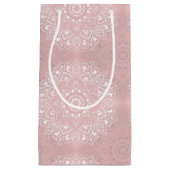 Pink spiritual Indian mandala pattern スモールペーパーバッグ (正面)