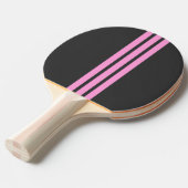 Pink Sport Stripe Ping Pong Paddle 卓球ラケット (正面アングル)