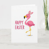 Pink Spring Bird Easter Card カード (正面)