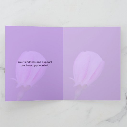 Pink Spring Blossom Flower Personalized Thank You カード (内部)