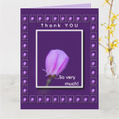 Pink Spring Blossom Flower Personalized Thank You カード (黄色い花)