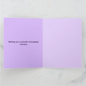 Pink Spring Blossom Personalized Get Well  カード (内部)