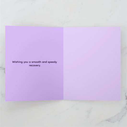 Pink Spring Blossom Personalized Get Well  カード (内部)