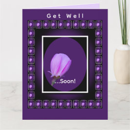 Pink Spring Blossom Personalized Get Well  カード
