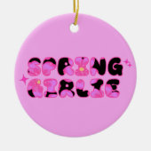 Pink Spring Girlie セラミックオーナメント (正面)
