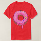 Pink Sprinkle Donut Pocket Doughnut Lovers Donuts Tシャツ (デザイン正面)