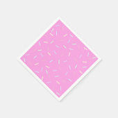 Pink Sprinkles Print Paper Bowl スタンダードカクテルナプキン (角)