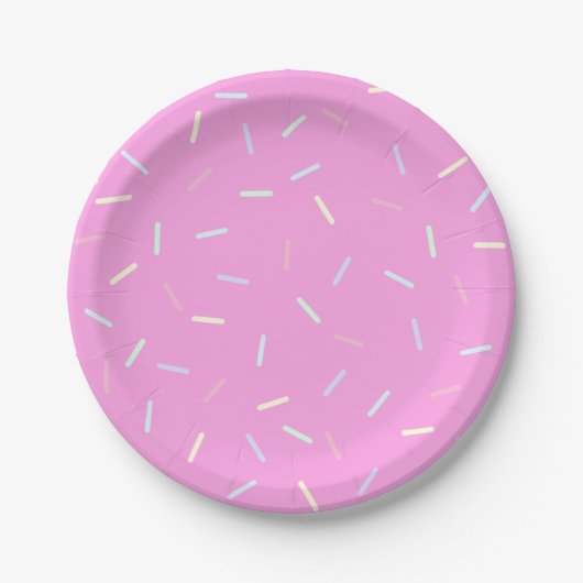 Pink Sprinkles Print Paper Plate ペーパープレート (正面)