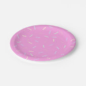 Pink Sprinkles Print Paper Plate ペーパープレート (アングル)