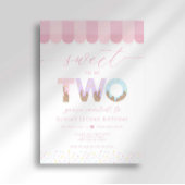 Pink Sprinkles Sweet to be Two Ice Cream Birthday 招待状