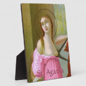 Pink St. Agatha (M 003) 8"x10" フォトプラーク (側面)