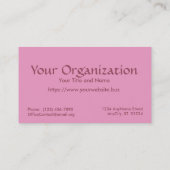 Pink St. Agatha (M 003) FB標準 名刺 (裏面)