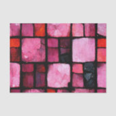 Pink Stained glass Tile Decoupage 薄葉紙 (正面)