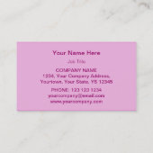 Pink Starビジネスカードテンプレー淡い色のトピンク 名刺 (裏面)