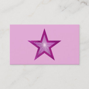 Pink Starビジネスカードテンプレー淡い色のトピンク 名刺