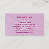 Pink Starビジネスカ淡い色のードテンプレート 名刺 (裏面)